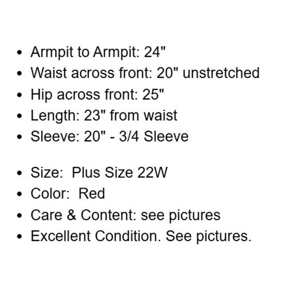 Lane Bryant Dress Plus Size 22W Red Lace Lined Zipper Bell Sleeve Party Cocktail - Picture 4 of 14